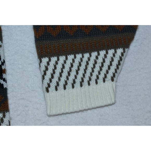Carriage Court Women's Sweater Size L Nordic Graphic High Neck Knit Vintage 90s - Picture 4 of 10